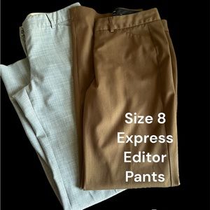 2 pair Express Editor Pants Size 8 Regular